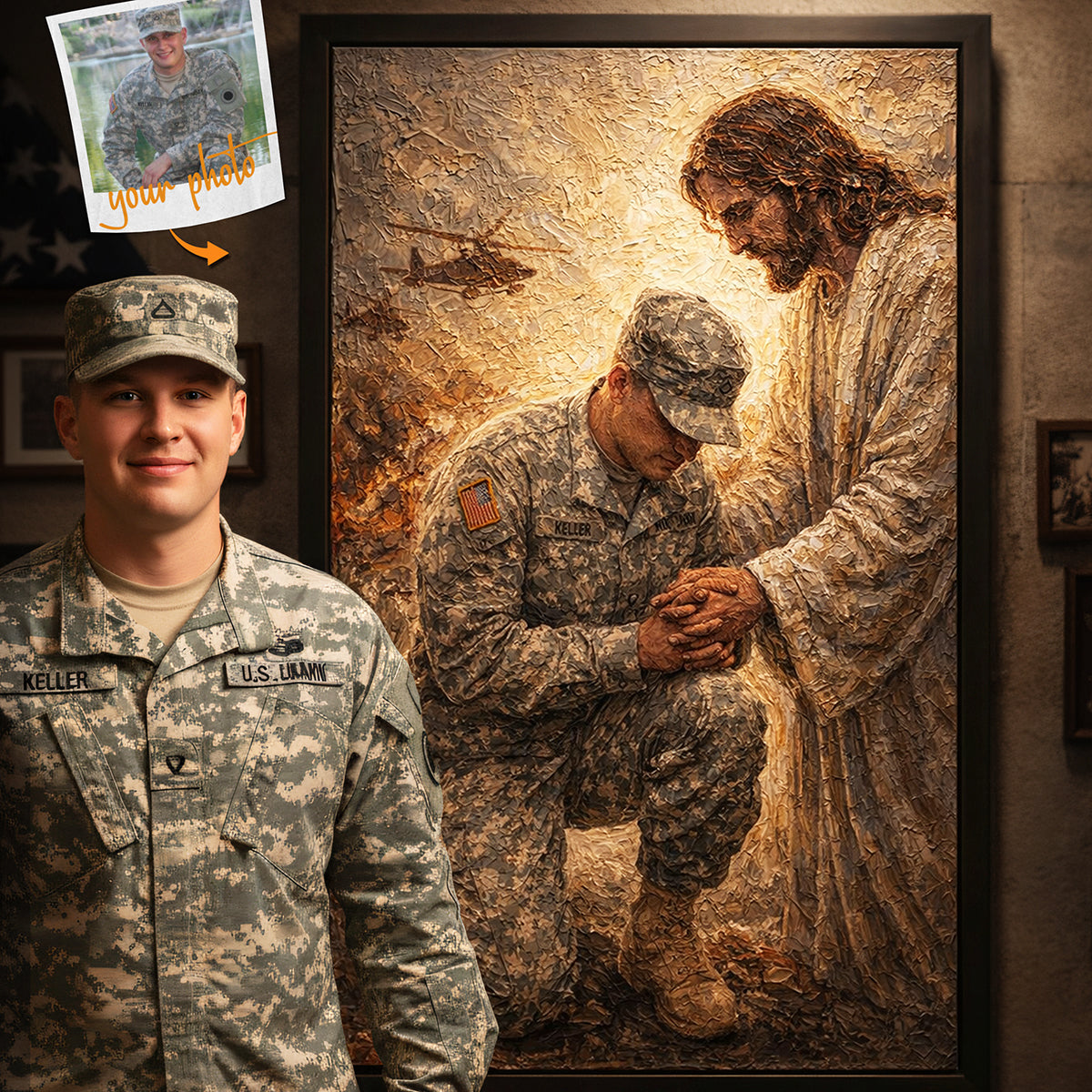 God Bless Our Veterans Poster - Custom Photo Gifts For Veterans 03tgta270326