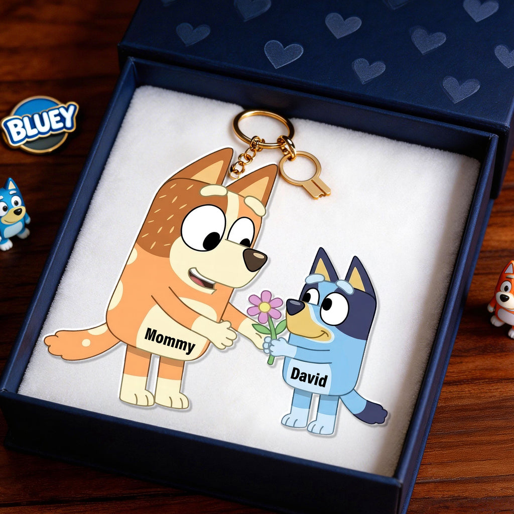 Lovely Mommy & Little Ones Keychain - Personalized Gift For Mom 01OHQN160326