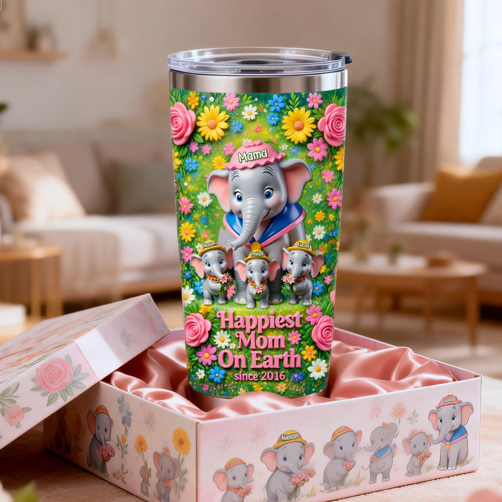 Happiest Mom Tumbler - Personalized Gifts For Moms 01tymg140326