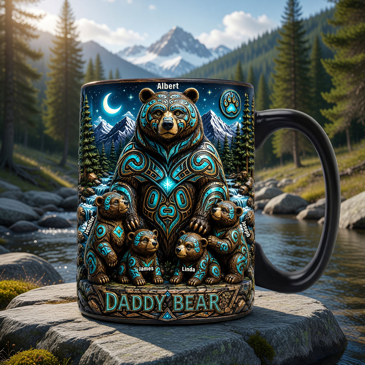 Native Bear Magic Mug - Personalized Gifts For Dads 04naqn210526