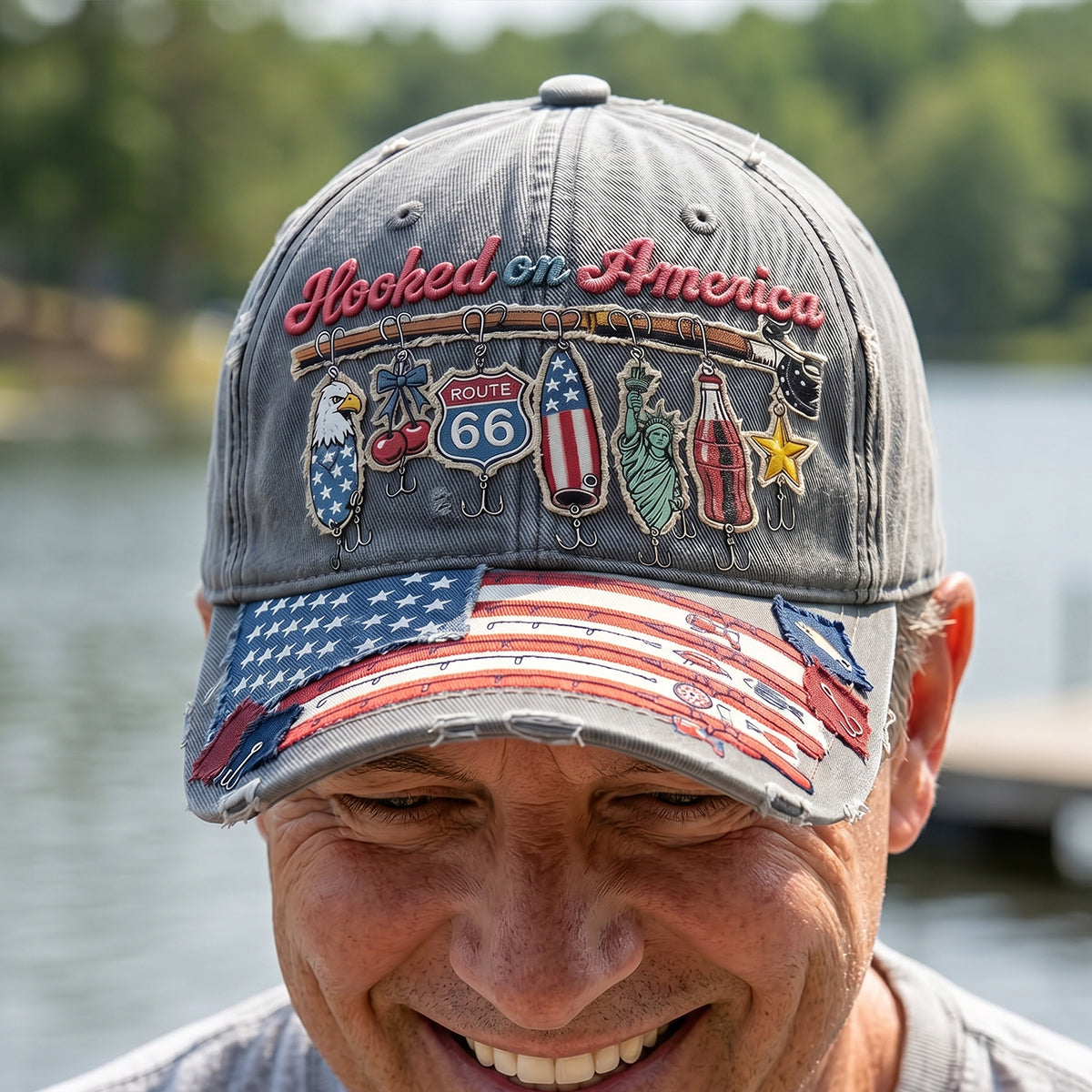 Hooked On America Classic Cap - Personalized Gift For Fisherman 04qhtn050626