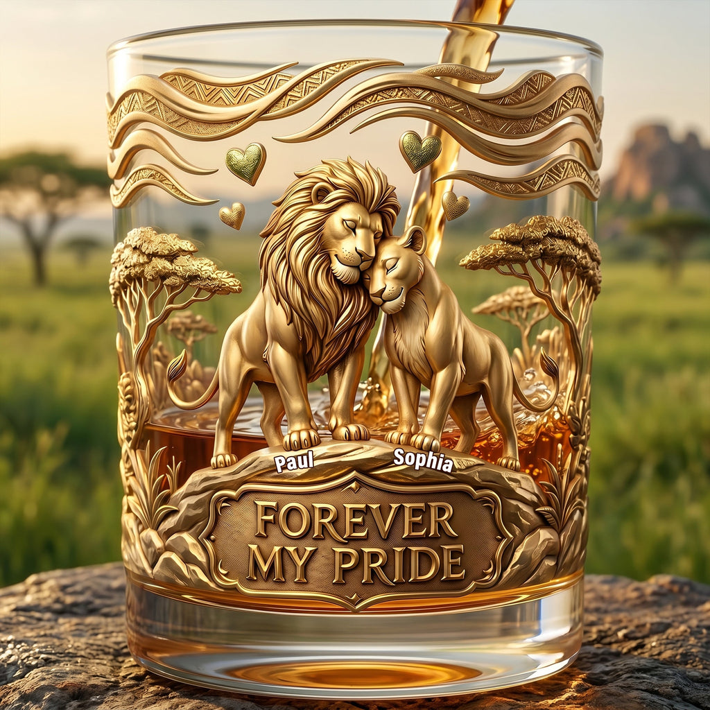 Couple Forever Round Glass - Personalized Gifts For Couple 06tylu170626