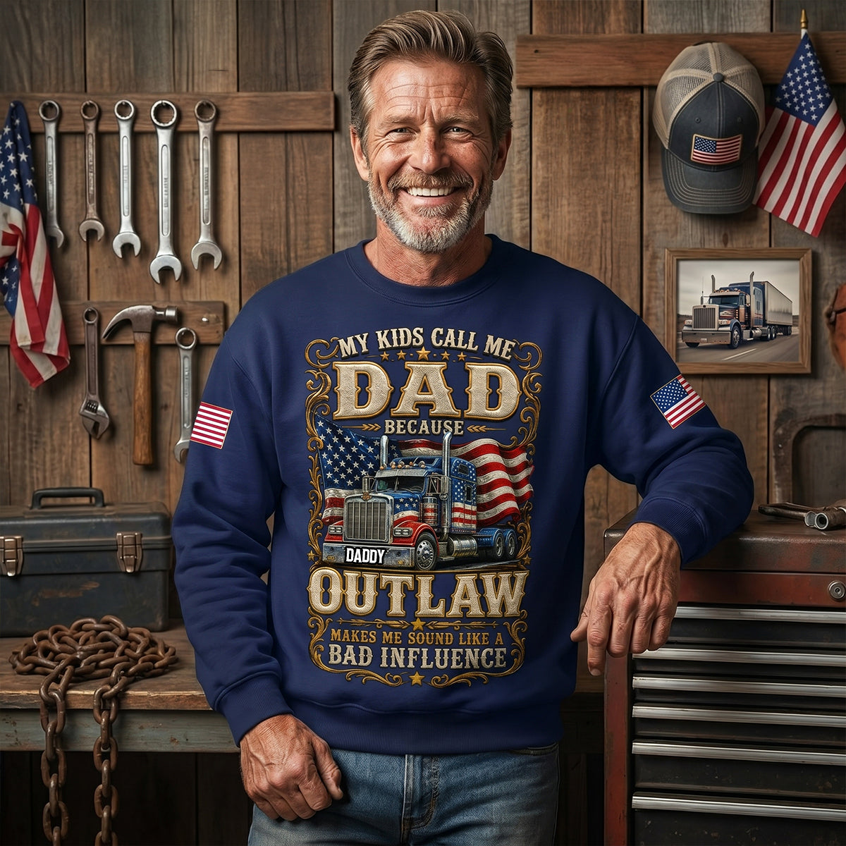 USA Dad Trucker Shirt - Personalized Gifts For Fathers 01PADH190526