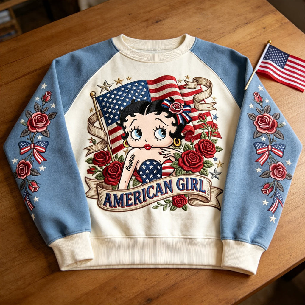 American Girl Sweatshirt - Personalized Gifts For Her 01patn130326