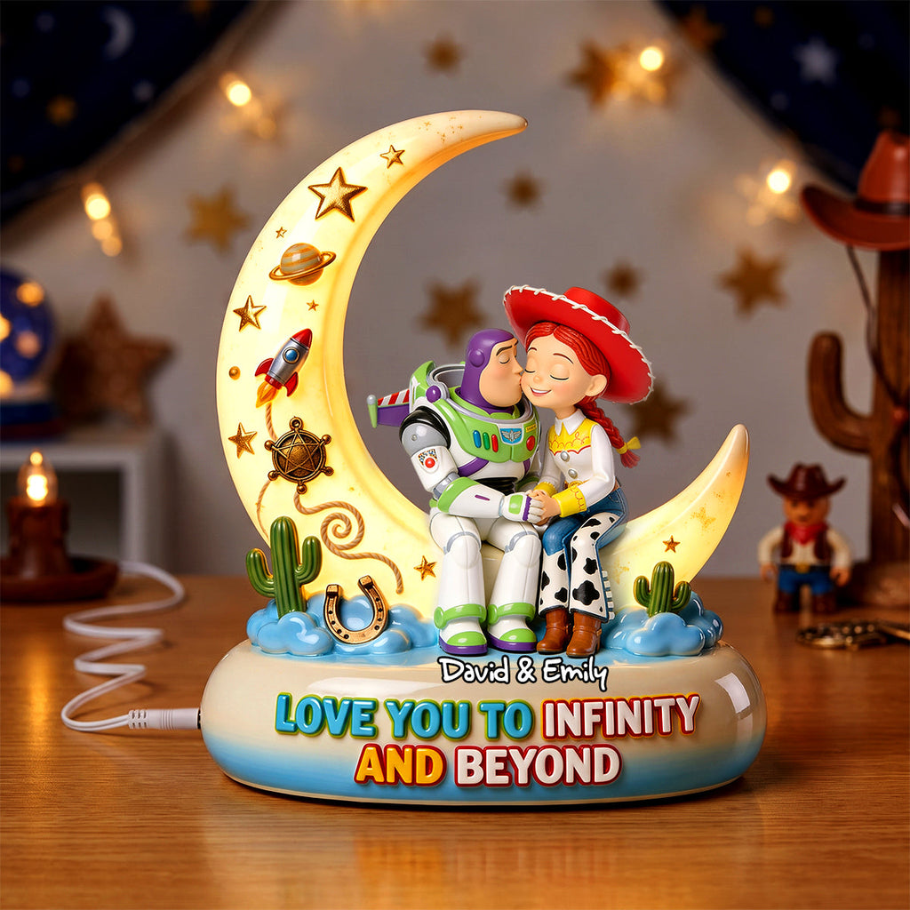 Love You To Infinity And Beyond Acrylic Light Box - Personalized Gifts For Couple 03todh260626