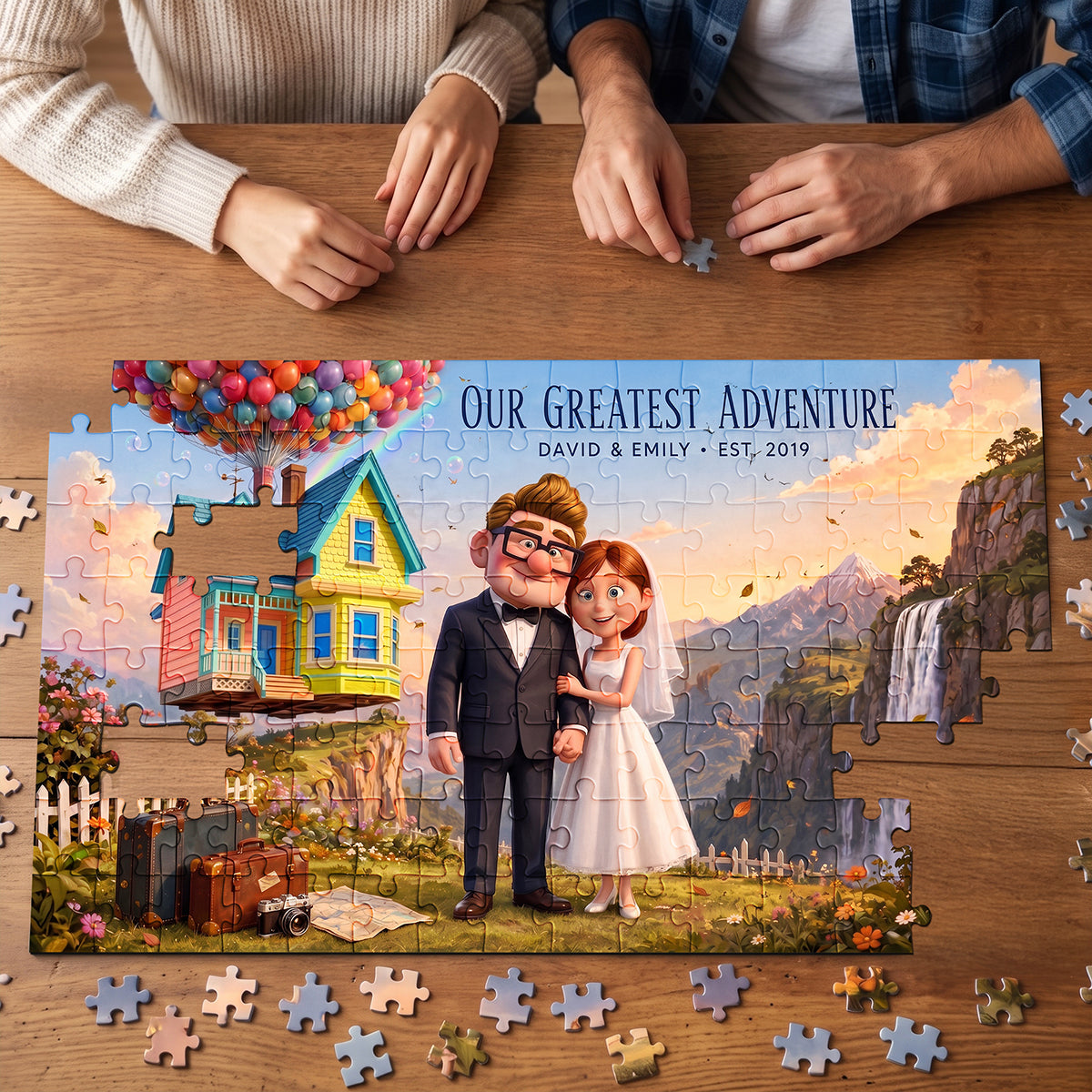 Our Greatest Adventure Jigsaw Puzzle - Personalized Gifts For Couples 05hata140726