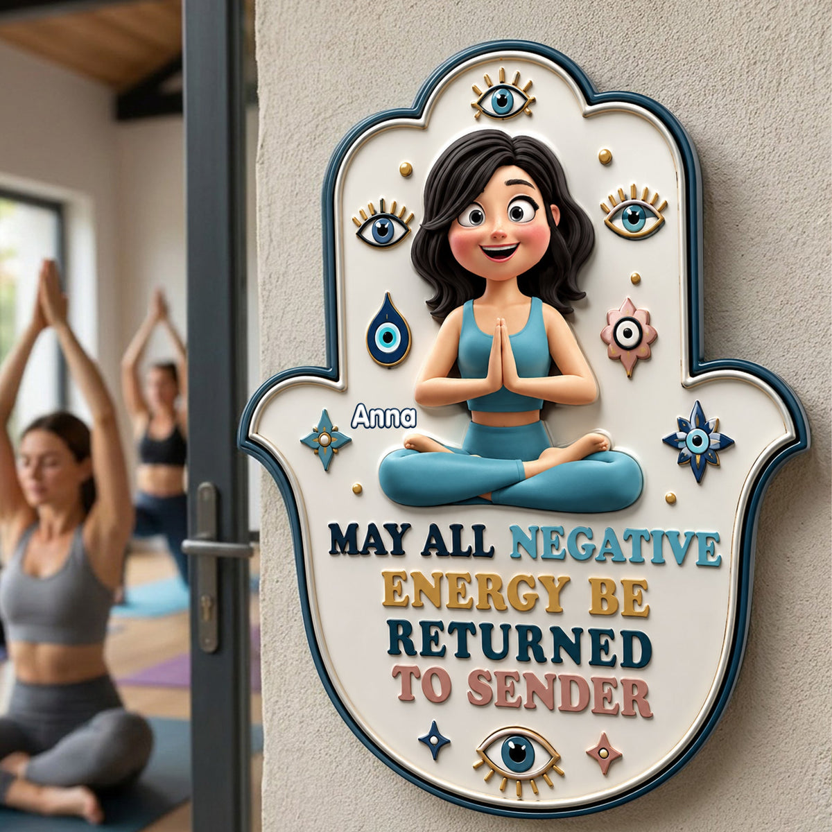 Good Vibes Metal Sign - Personalized Gifts For Yoga Lovers 04NALU180624