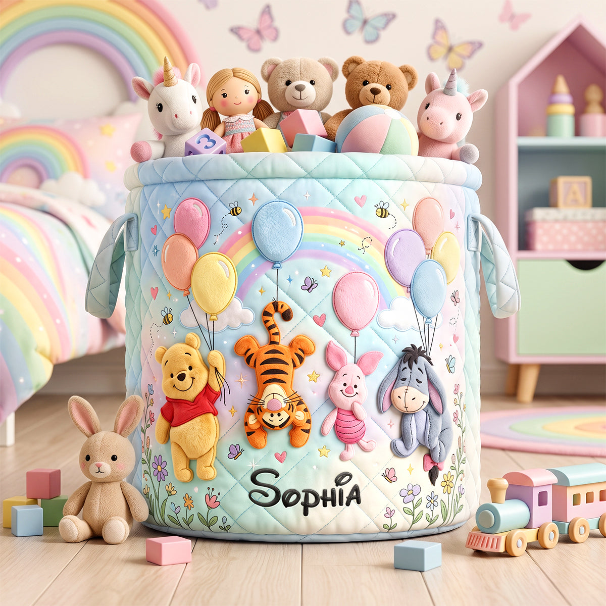 Woodland Friends Laundry Basket - Personalized Gifts 02nadh160726