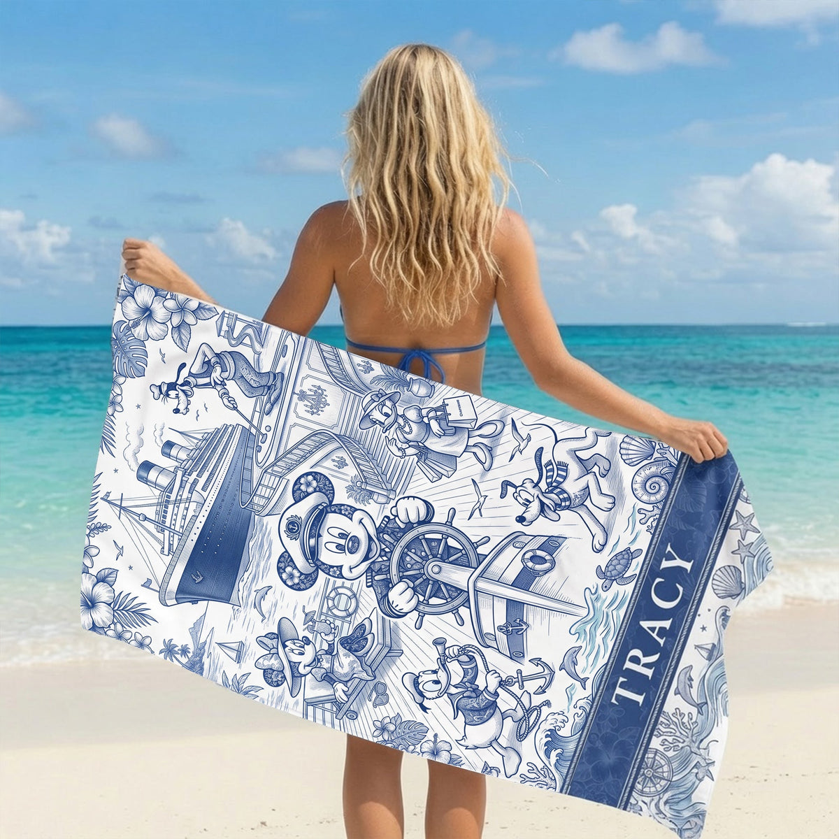 Fun Cruise Trip Beach Towel, Personalized Gifts For Cruising Lovers 04qhlu180726