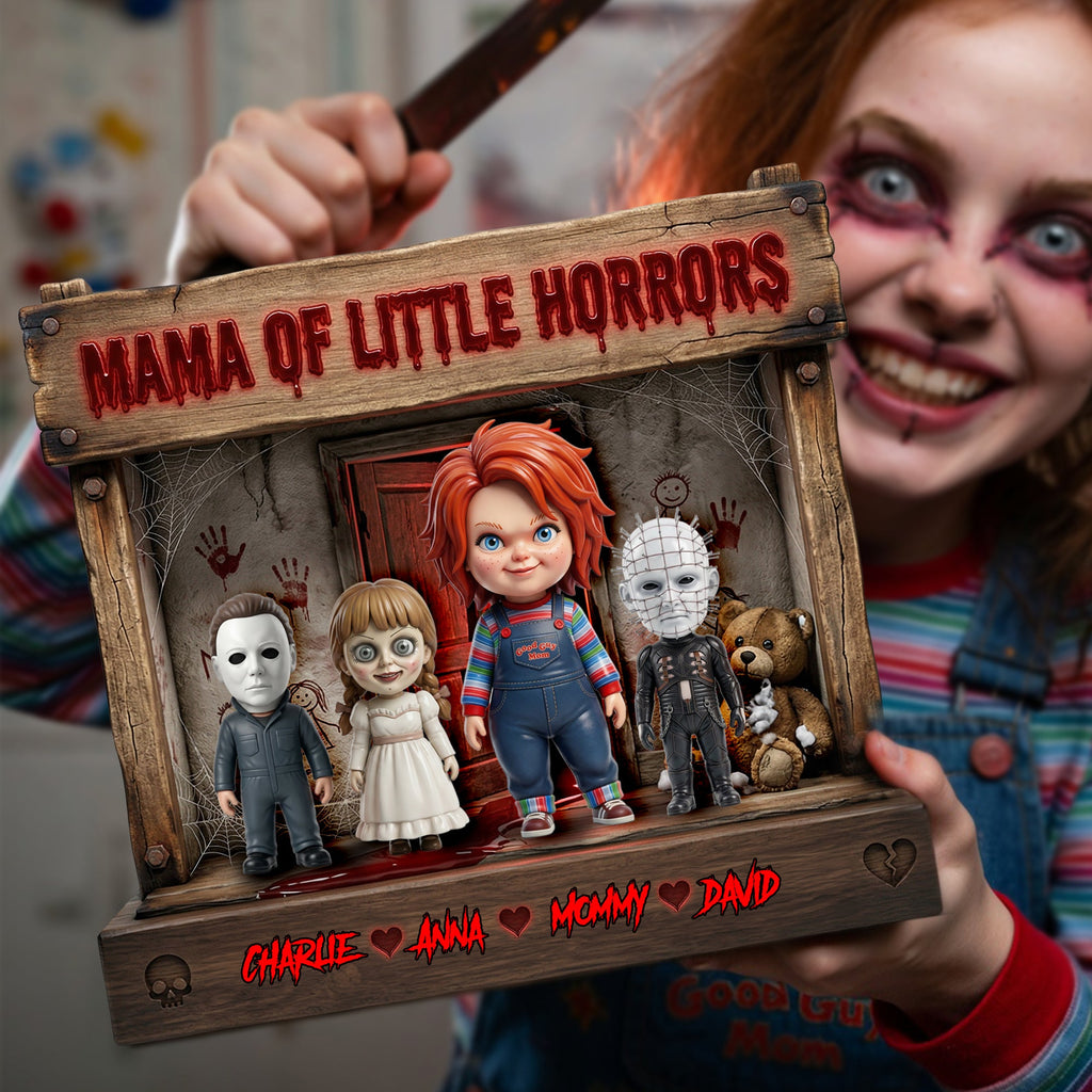 Mama Of Little Horrors Acrylic Plaque - Personalized Gifts For Moms 05TYLU110426