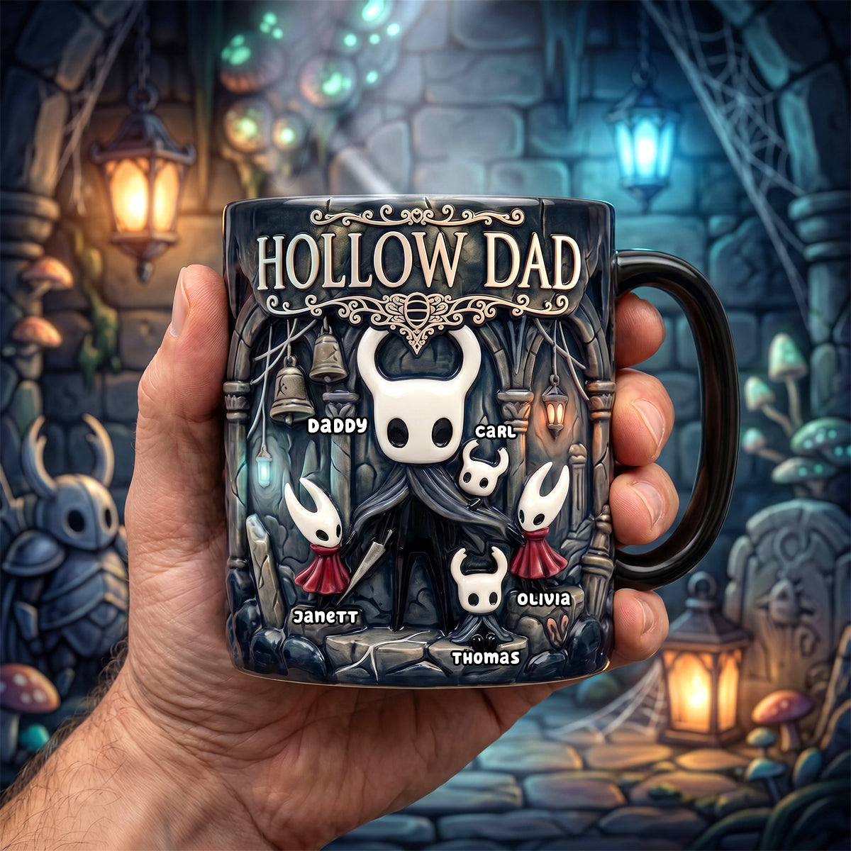 Gamer Dad And Little Adventurers Coffee Mug - Personalized Gifts For Dad 03NADH140526
