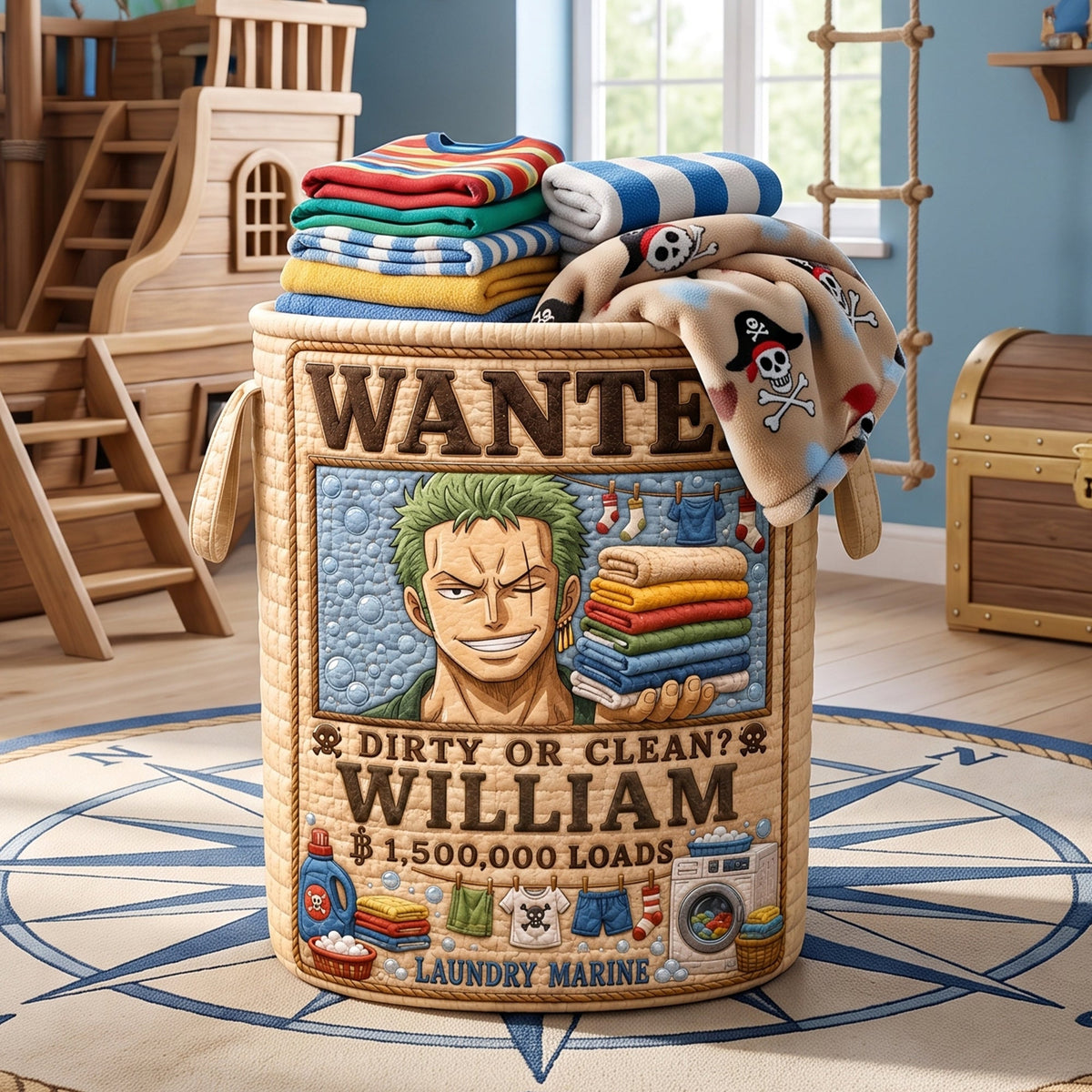 Wanted Adventure Laundry Basket - Personalized Gifts 03paqn110726