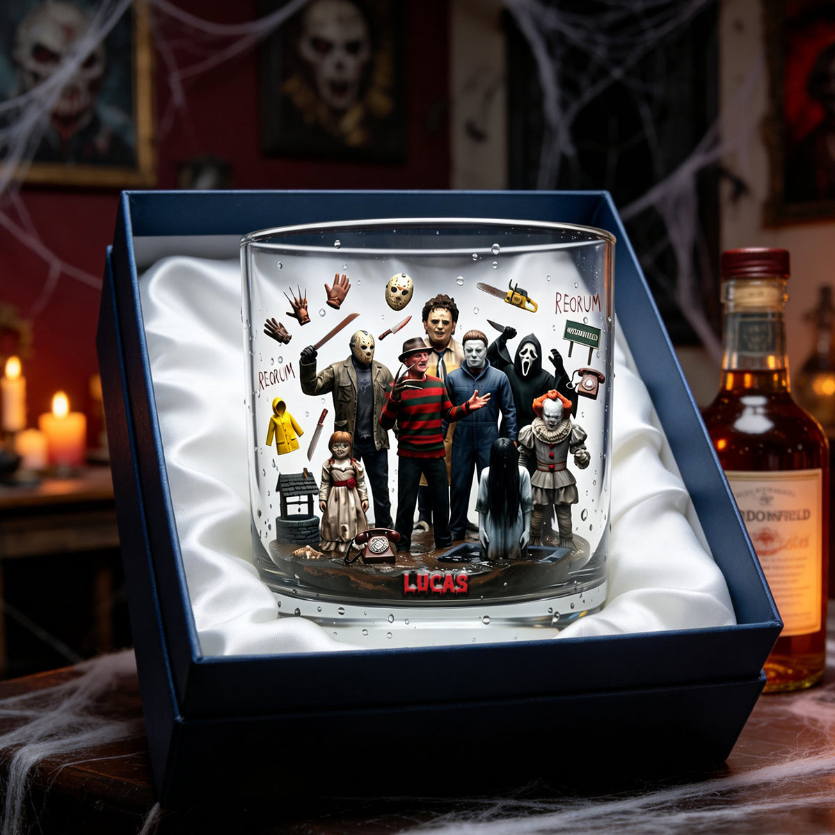 Scary Villain Drinking Glass - Personalized Gifts For Horror Lovers 04ohtn110326