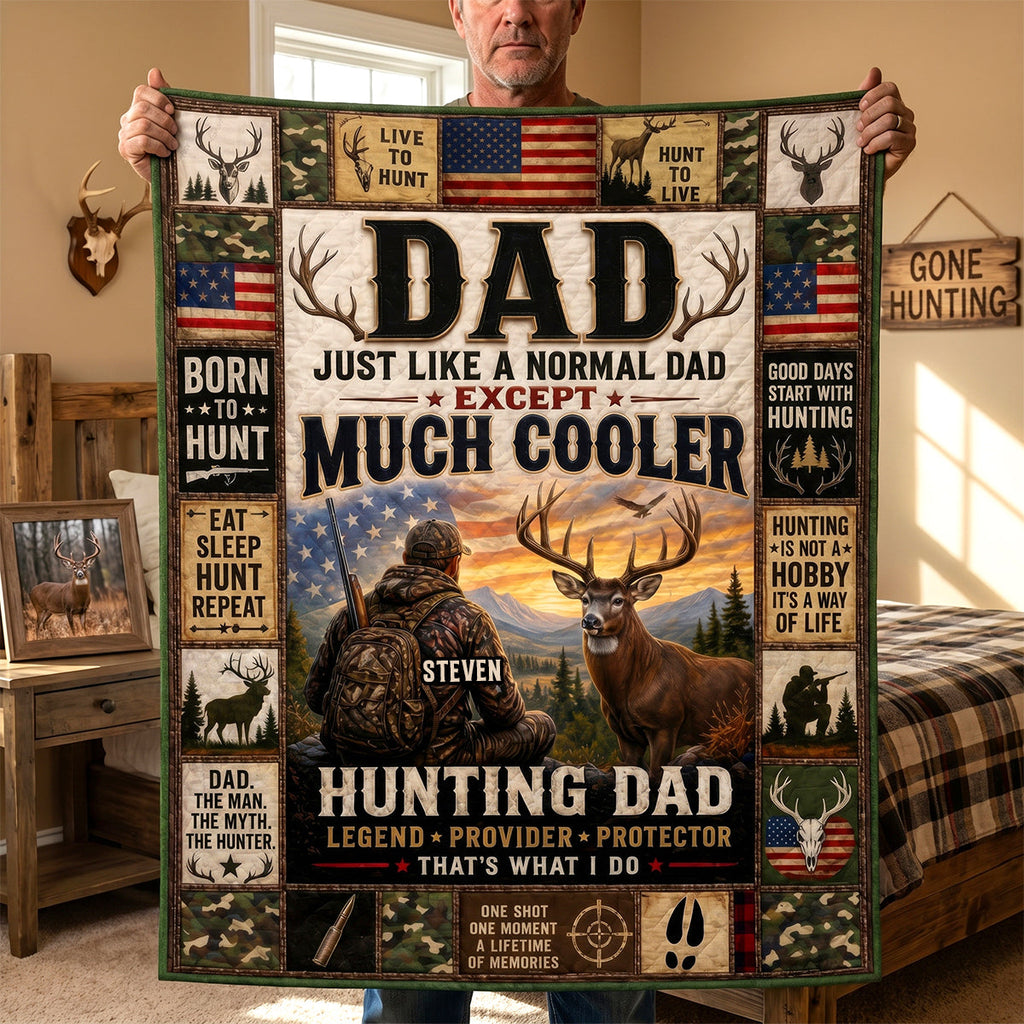 Born To Hunt Blanket  - Personalized Gifts For Dad 03TYDH290426