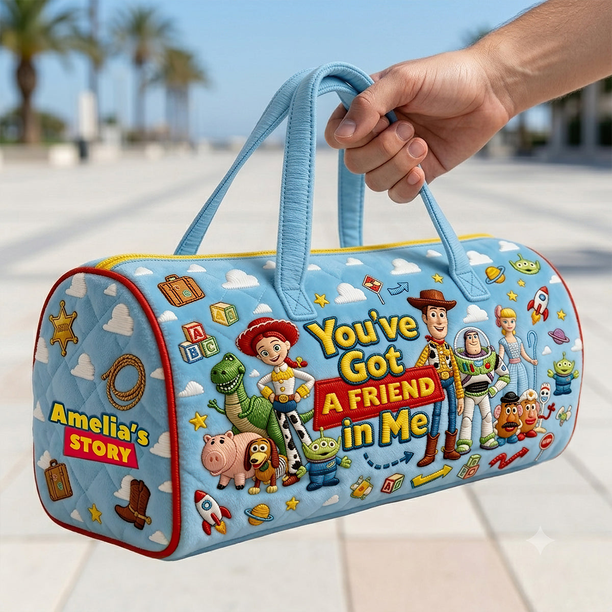 You Have Got A Friend In Me Quilted Duffle Bag - Personalized Gifts 02nadt250626