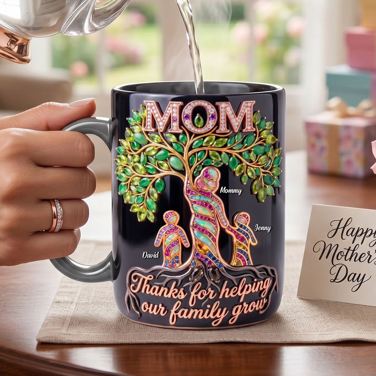 Mom Family Tree Magic Coffee Mug - Personalized Gifts For Mom 04HUTN150426
