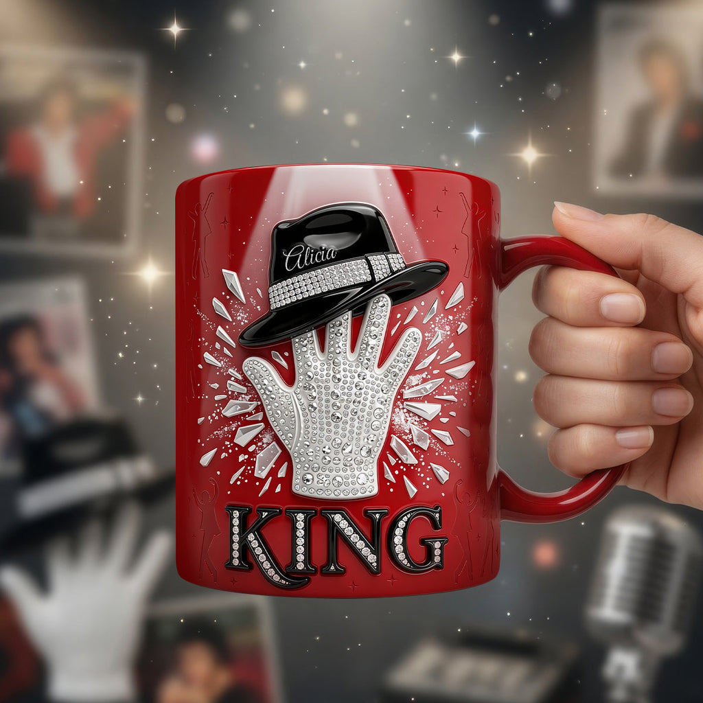 King Style Glitter Glove Mug - Personalized Gifts For Music Lovers 01NADH040526