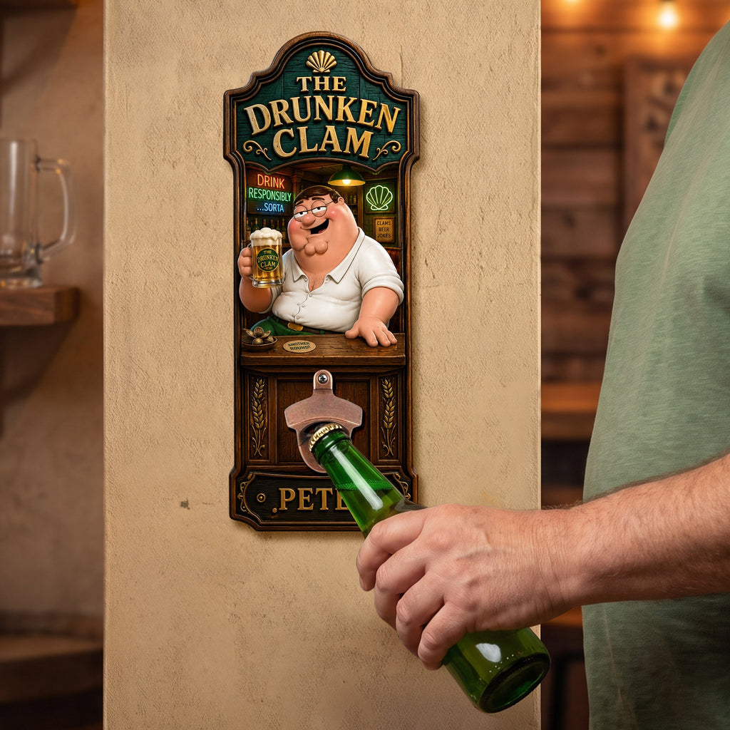 Intoxicated Man Wall Hanging Bottle Opener - Personalized Gifts 01haqn160726