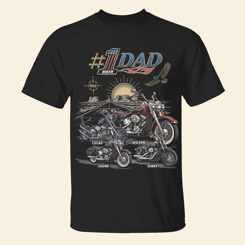 Badass Dad Motorcycle Team Shirt - Personalized Gifts For Biker Dad 04qhdt200526