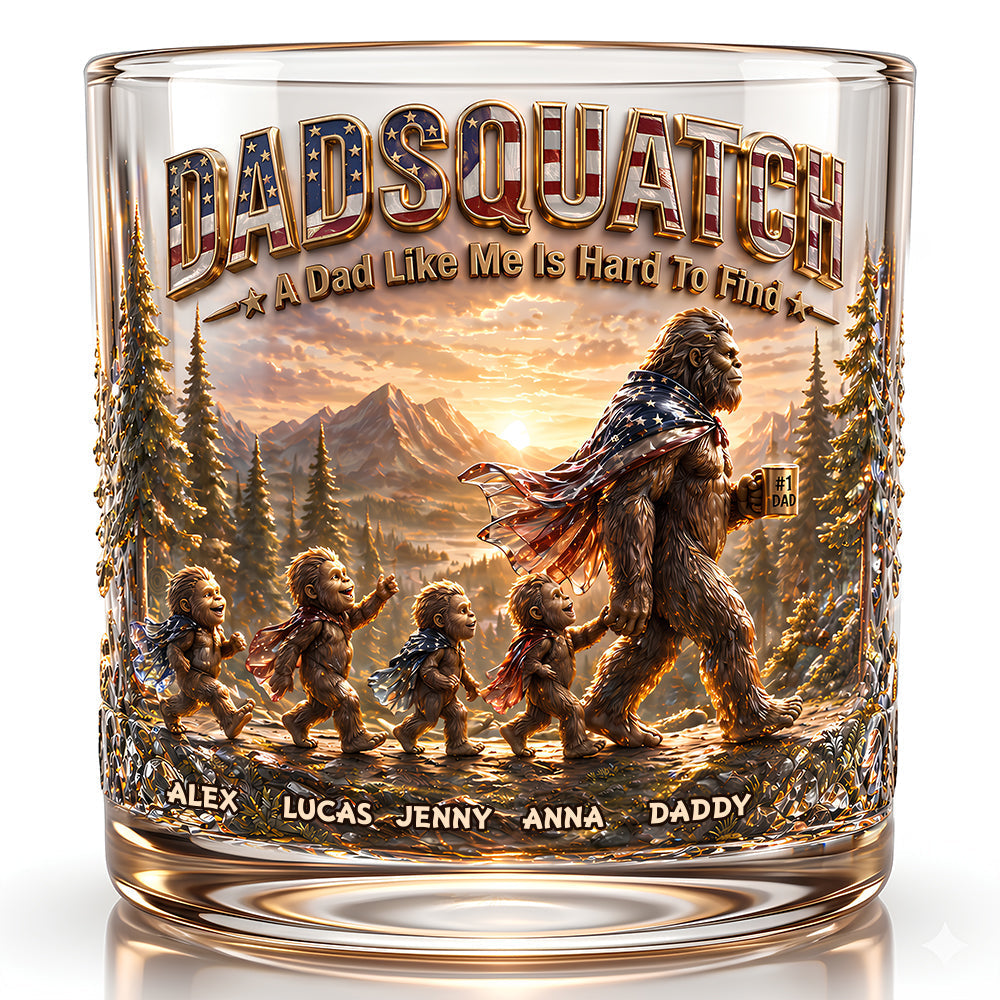 Wild Dad & Little Ones Round Glass - Personalized Gifts For Dads 02PADT280426