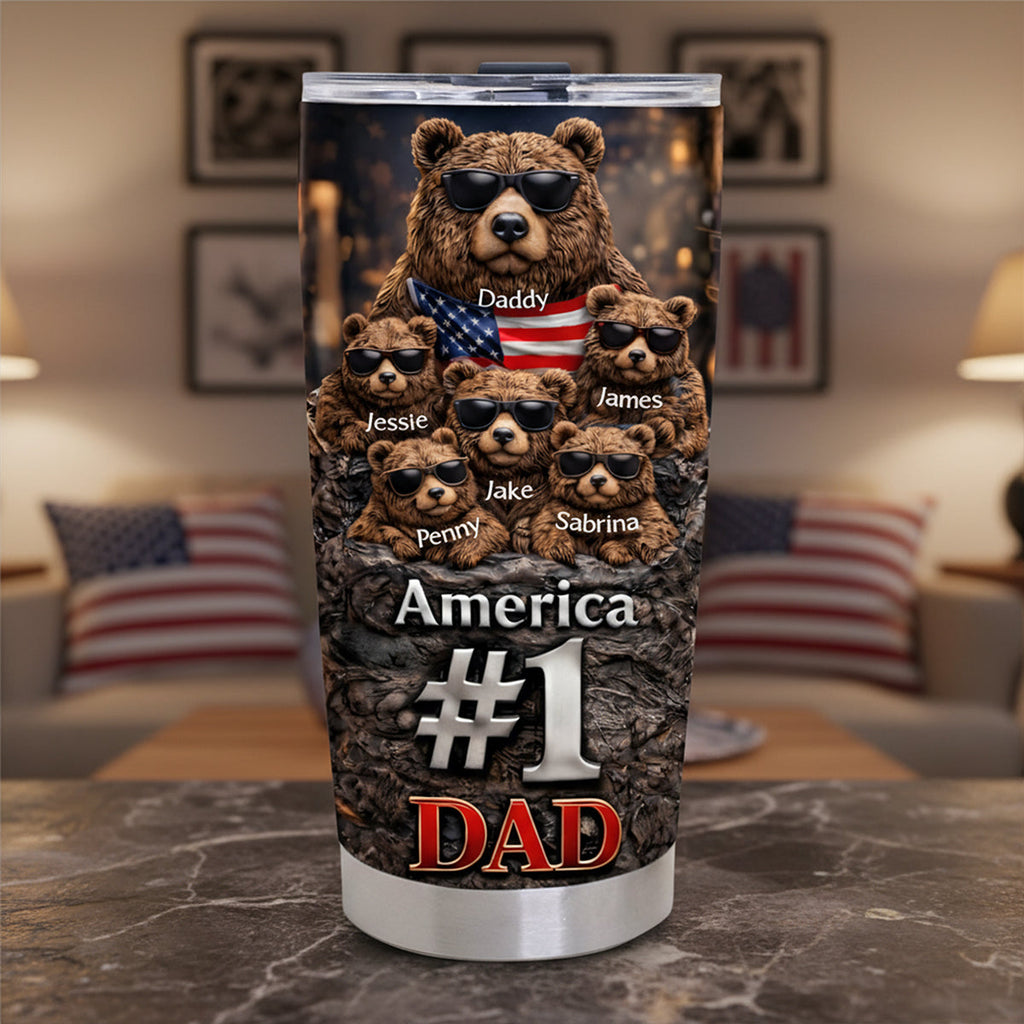 #1 Cool Bear Dad Tumbler - Personalized Gifts For Father's Day 04tota280226