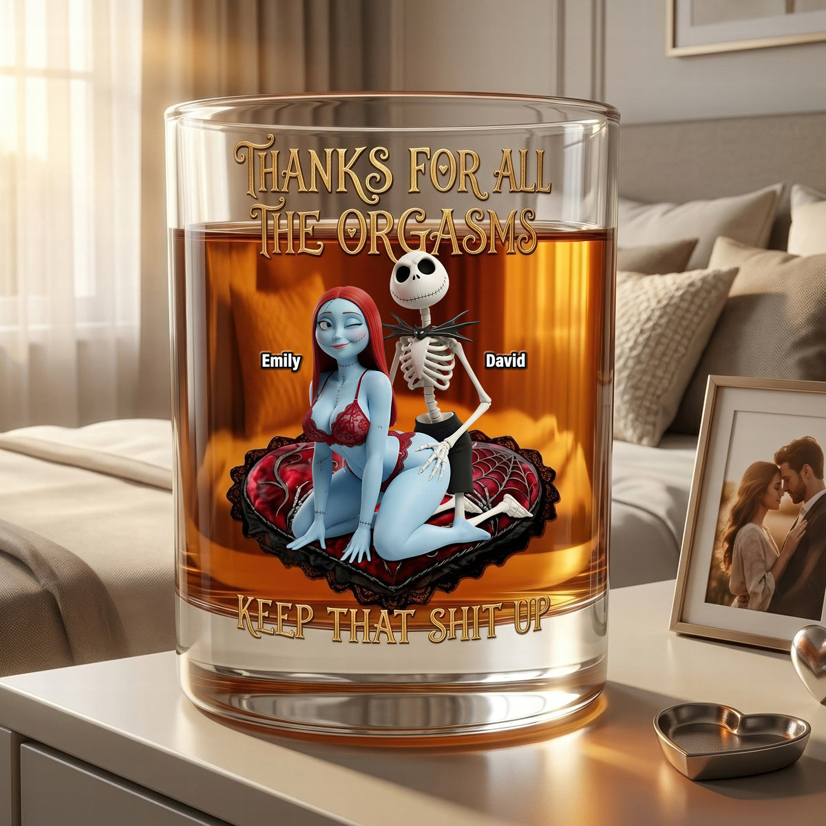 Cheeky Soulmates Whiskey Glass - Personalized Gifts For Couple 05TYQN190626