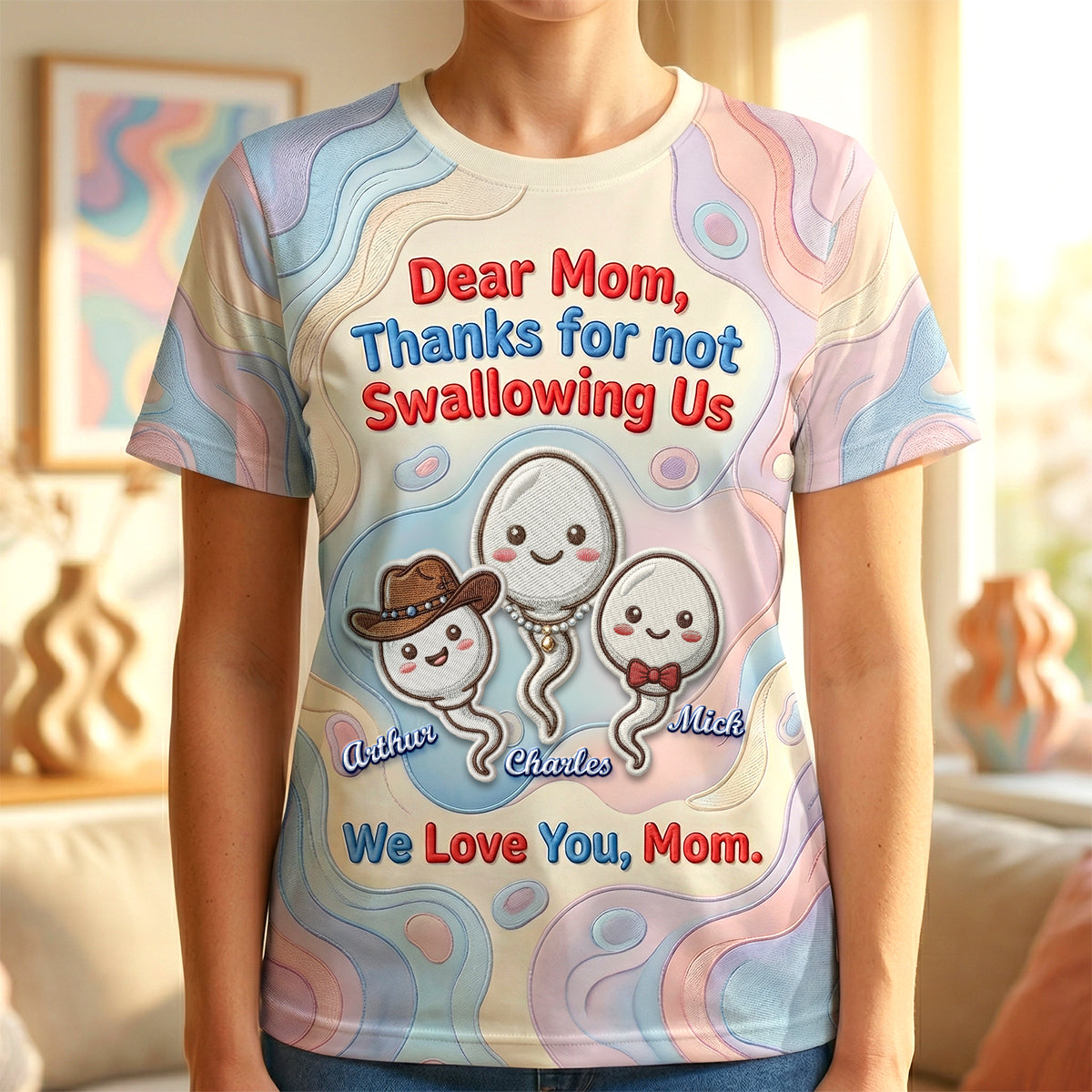 Funny Sperm Shirt - Personalized Gifts For Mom 03NADH060426