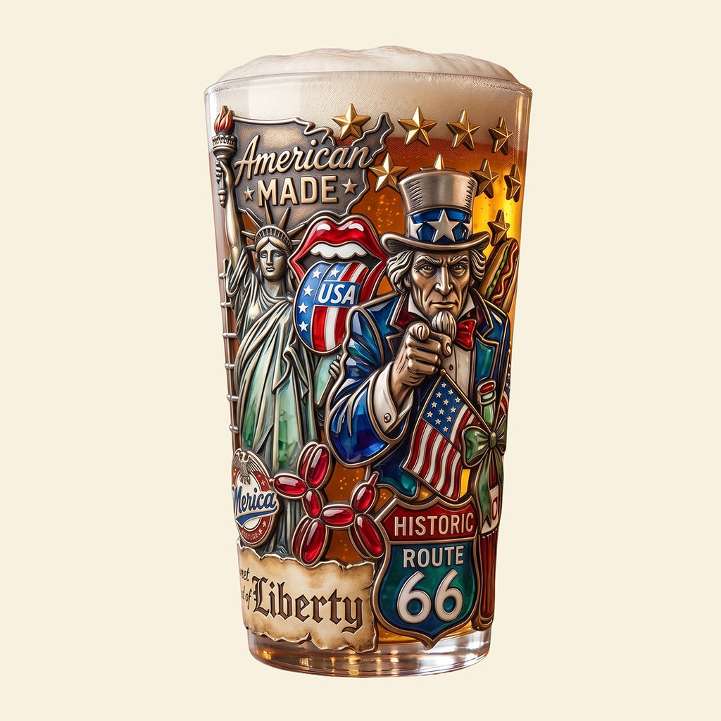 Patriotism Beer Glass - Personalized Gifts For Patriots 03pata270526