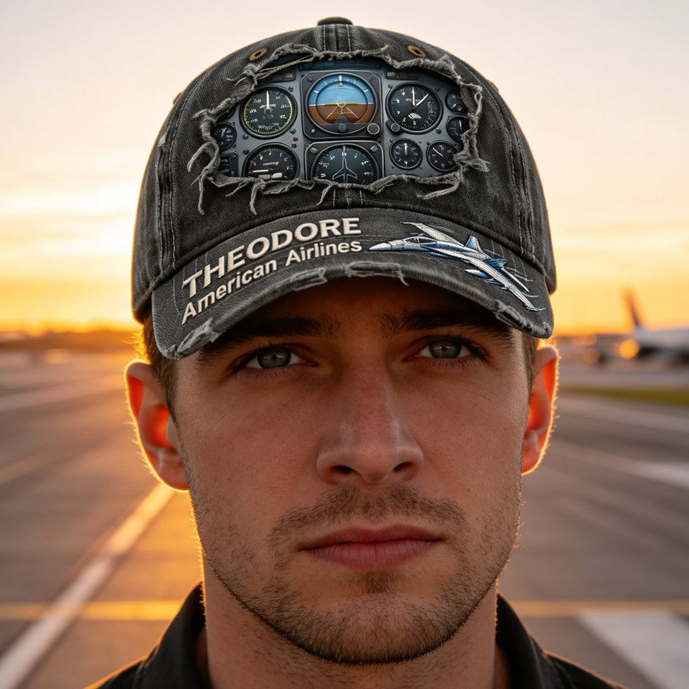 Airplane Cockpit Instrument Panel Classic Cap - Personalized Gifts For Pilot 02nadt300326