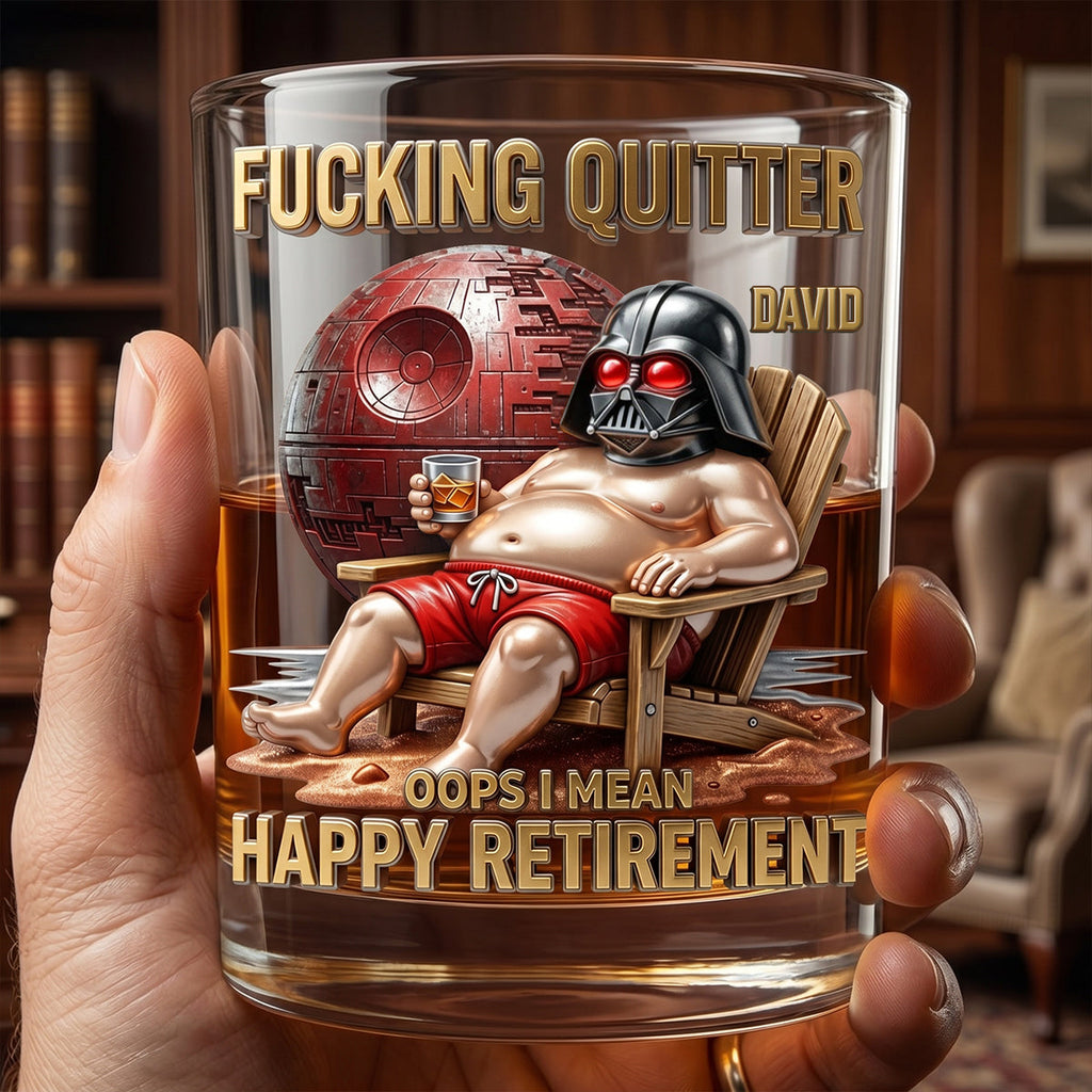 Retirement Mode Activated Round Glass - Gift for Retirees 01hutn080626