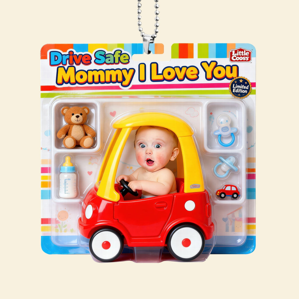 Cute Baby Driver Adventure Car Ornament - Custom Photo Gifts For Mom 05naqn120326