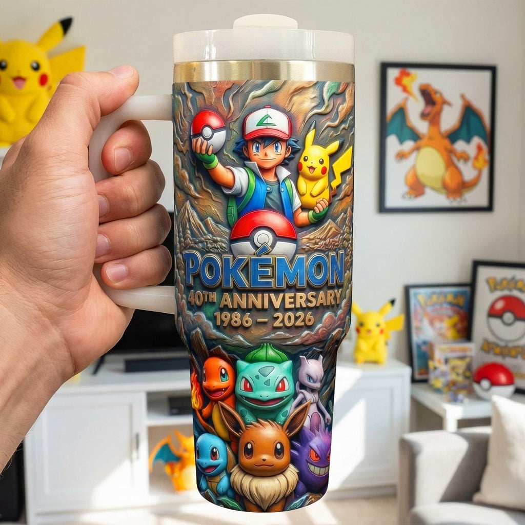40th Anniversary Monster Trainer Tumbler - Personalized Anniversary Gift 01toqn120326