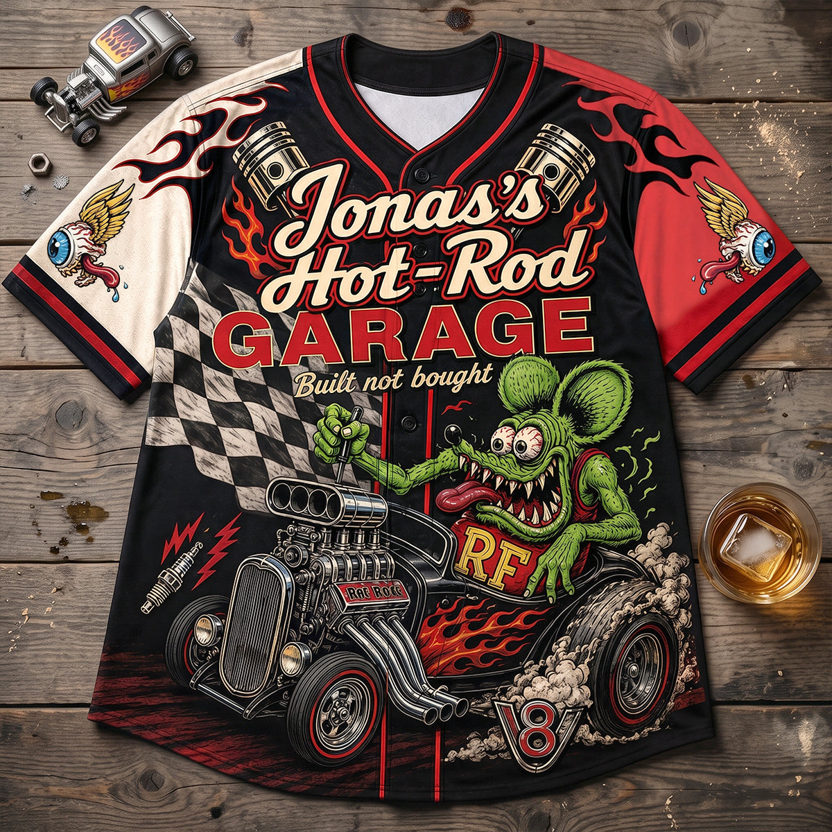 Distinct Hot Rod Baseball Jersey Shirt, Personalized Gifts For Hot Rod Lovers 01qhtn040726