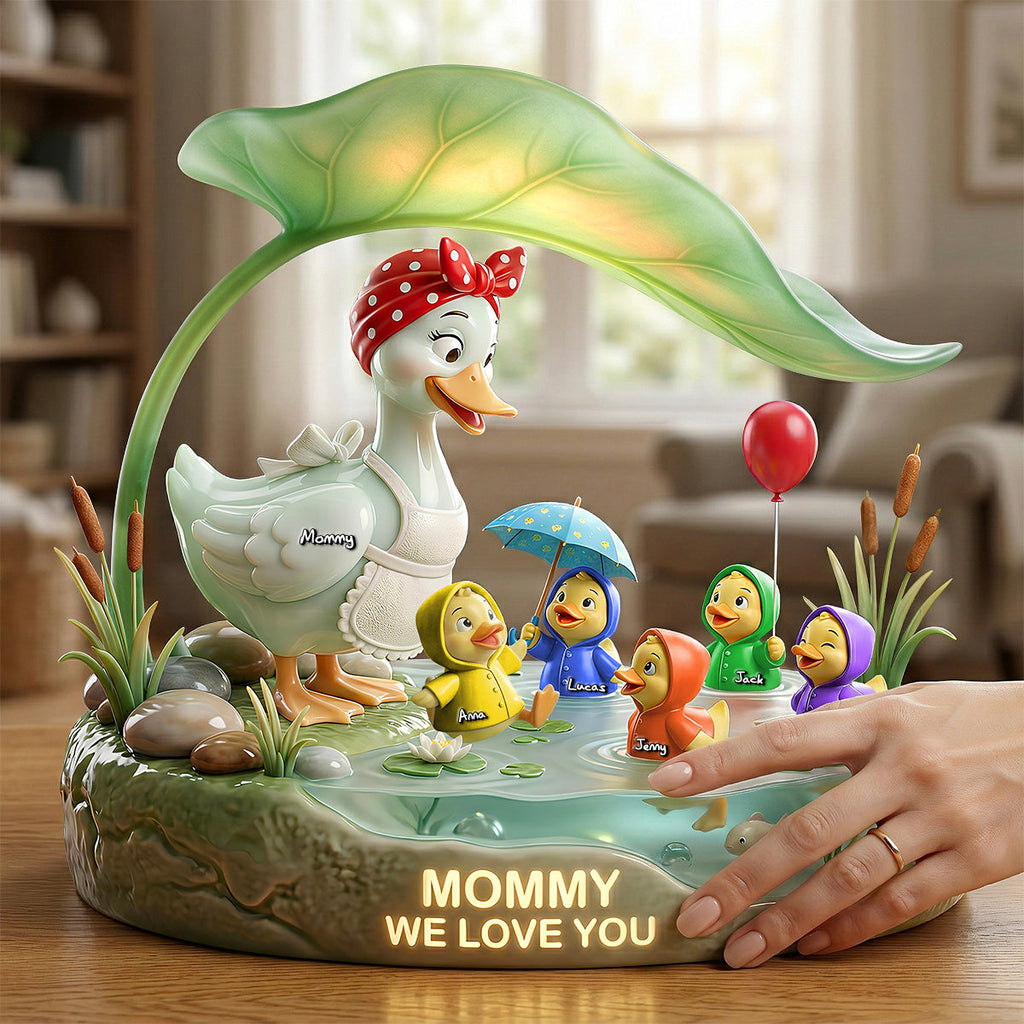 Mother Duck And Little Ducks Acrylic Light Box - Personalized Gifts For Mom 03patn280226