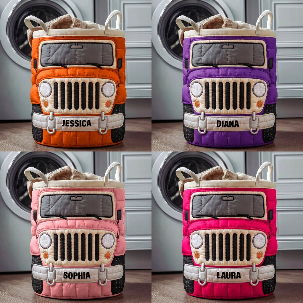 Dirt Journey Quilted Laundry Basket - Personalized Gifts For Off-road Lovers 06qhqn140726