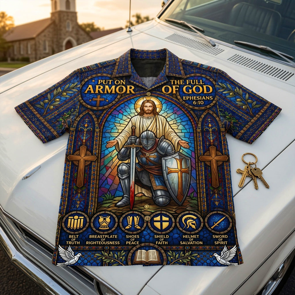 Armor Of Faith Hawaiian Shirt - Personalized Gifts For Christians 05HUQN240626