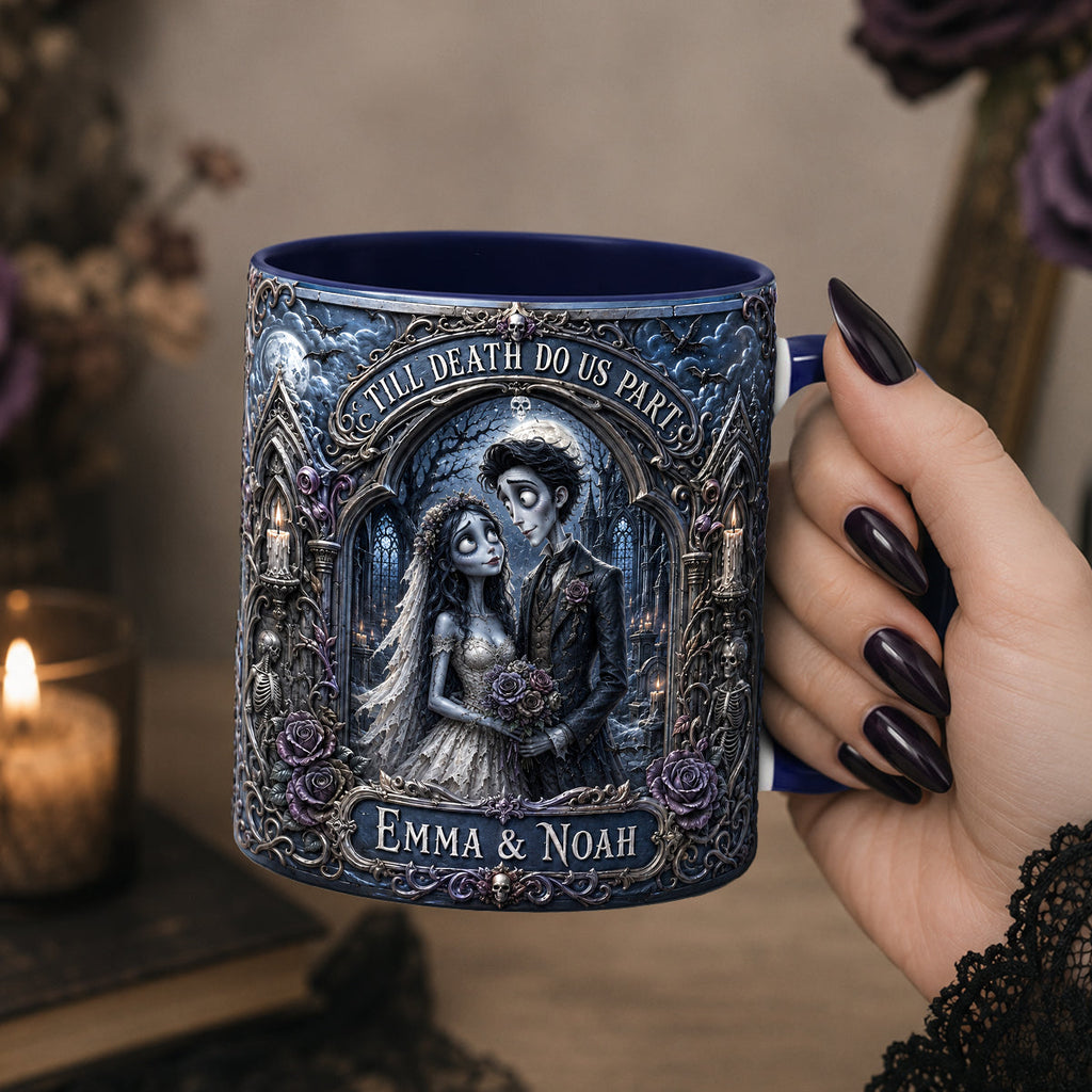 Gothic Love Couple Coffee Accent Mug - Personalized Gifts For Couple 05HADH140726