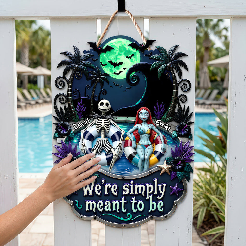 Cute Couple Metal Sign - Personalized Gifts For Couple 04TODH190626