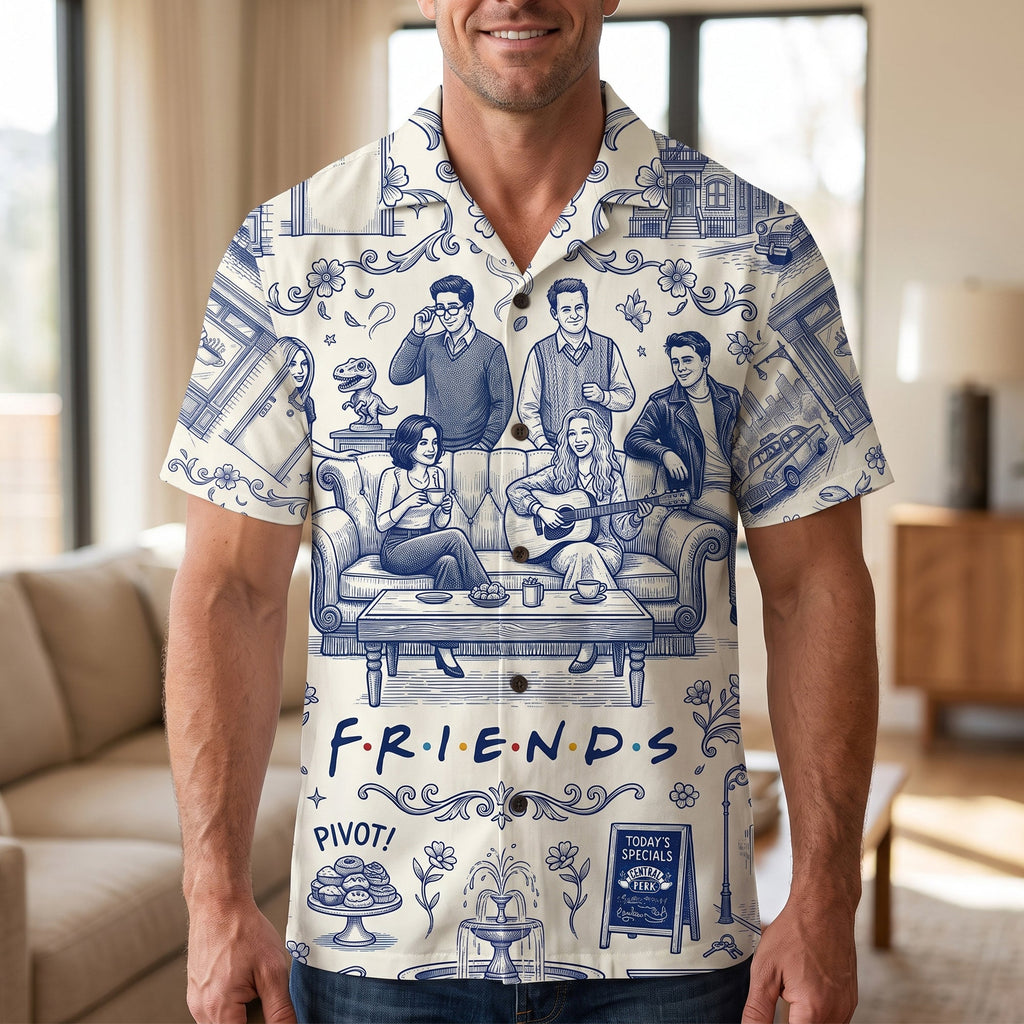 Toile de Jouy Hawaiian Shirt - Personalized Friendship Gift 02pgqn040726