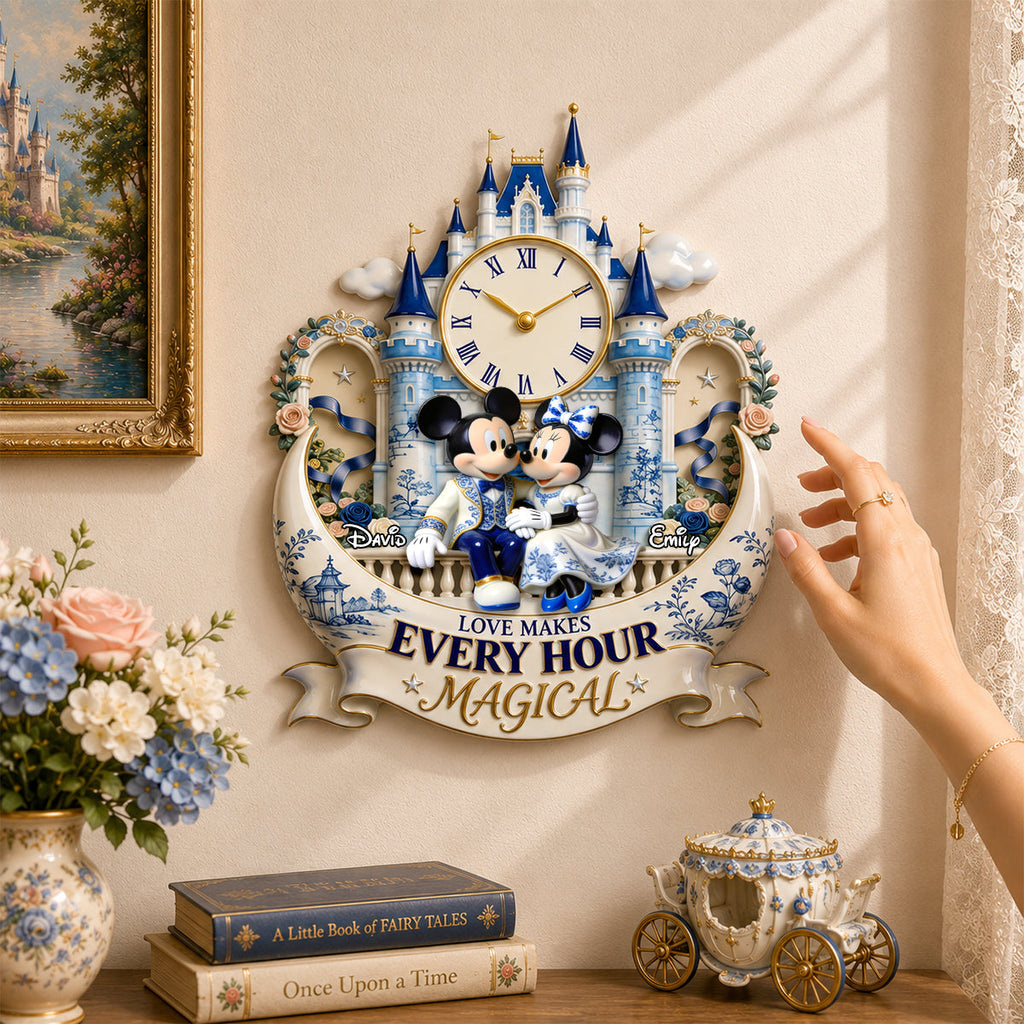 Sweetheart Couple Hanging Wall Clock - Personalized Gift For Couples 02PGDH140726