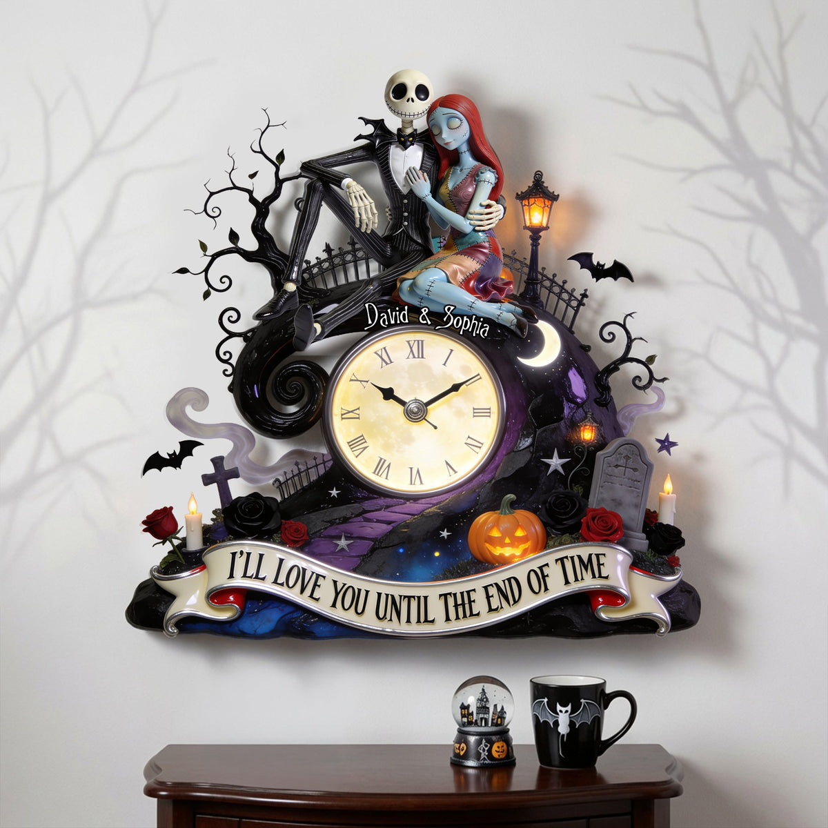 Endless Love Acrylic Hanging Wall Clock - Personalized Gifts For Couple 05PGLU140726