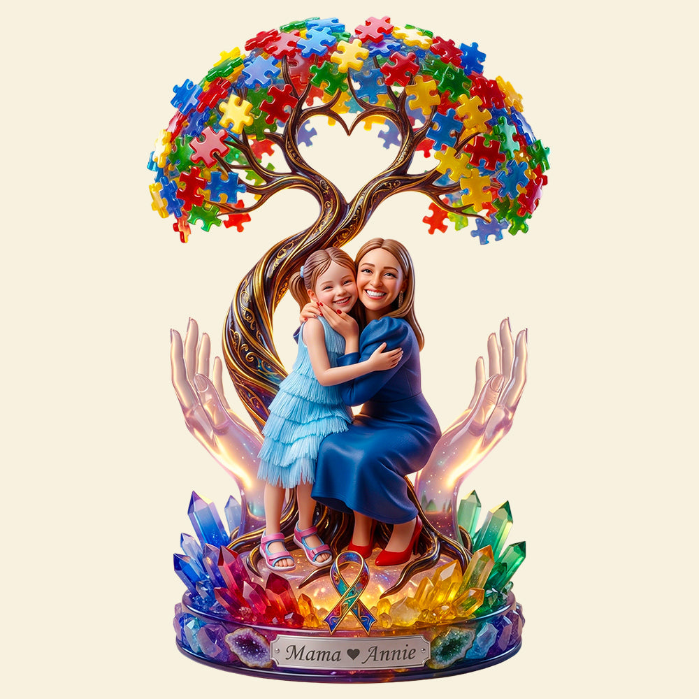Autism Mom Tree Of Love Light Box - Custom Photo Gifts For Autism Mom 02qhdt270326