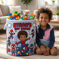 Little Hero Quilted Laundry Basket - Personalized Custom Photo Gift For Kids 07NAQN090726