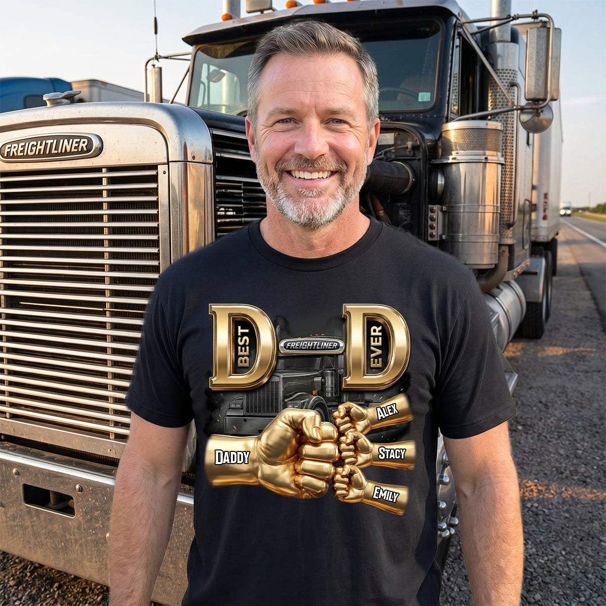 Best Dad Ever Trucker Shirt - Personalized Gifts For Dad 03nadh220526