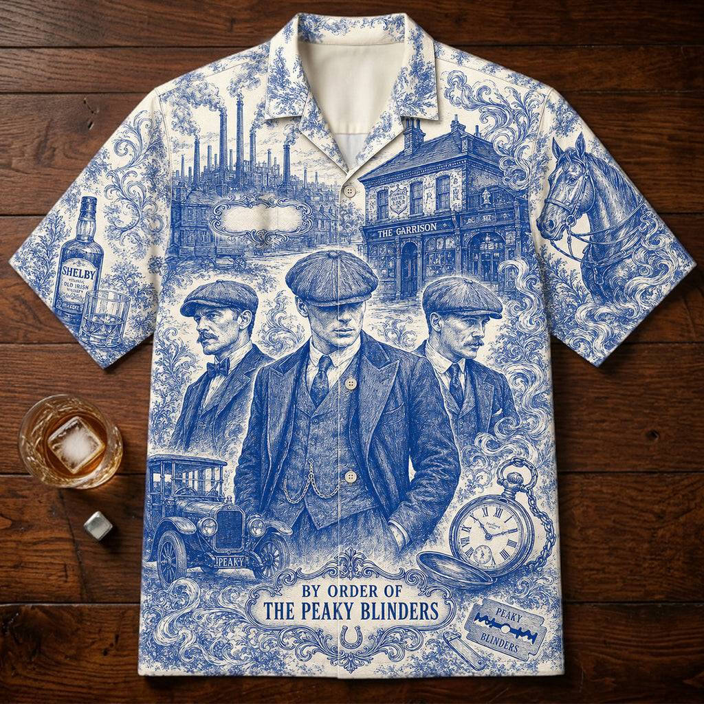 Toile de Jouy Hawaiian Shirt - Personalized Gifts 03hatn040726