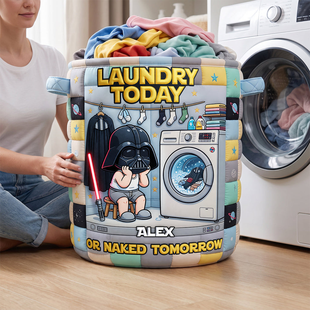 Space Warrior Quilted Laundry Basket - Personalized Gifts 02todh090726