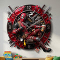 Red Mask Acrylic Wall Clock - Personalized Gifts 01paqn180726