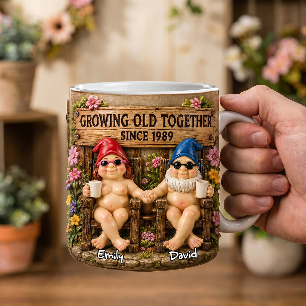 Gnome Naughty Old Couple Coffee Mug - Personalized Gifts For Couple 01nadh190626