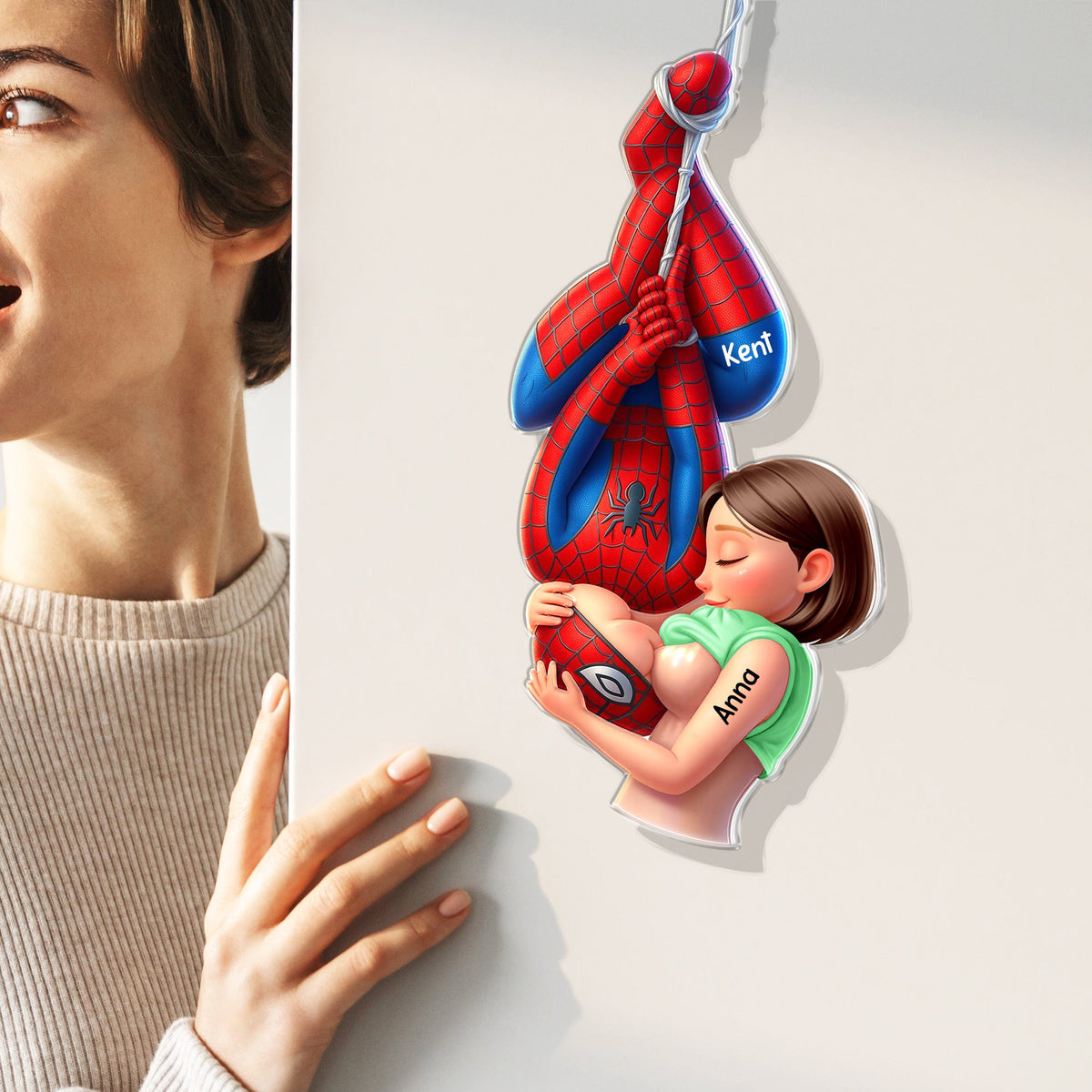 Trouble Together Couple Acrylic Fridge Magnet - Personalized Gift For Couples 03HUQN290626