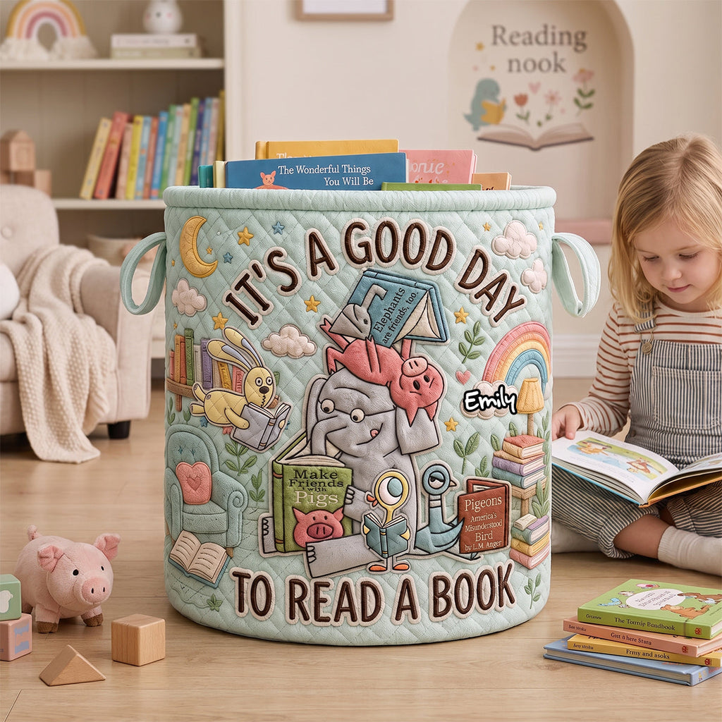 Cozy Reader Laundry Basket - Personalized Gifts 02nadh170726